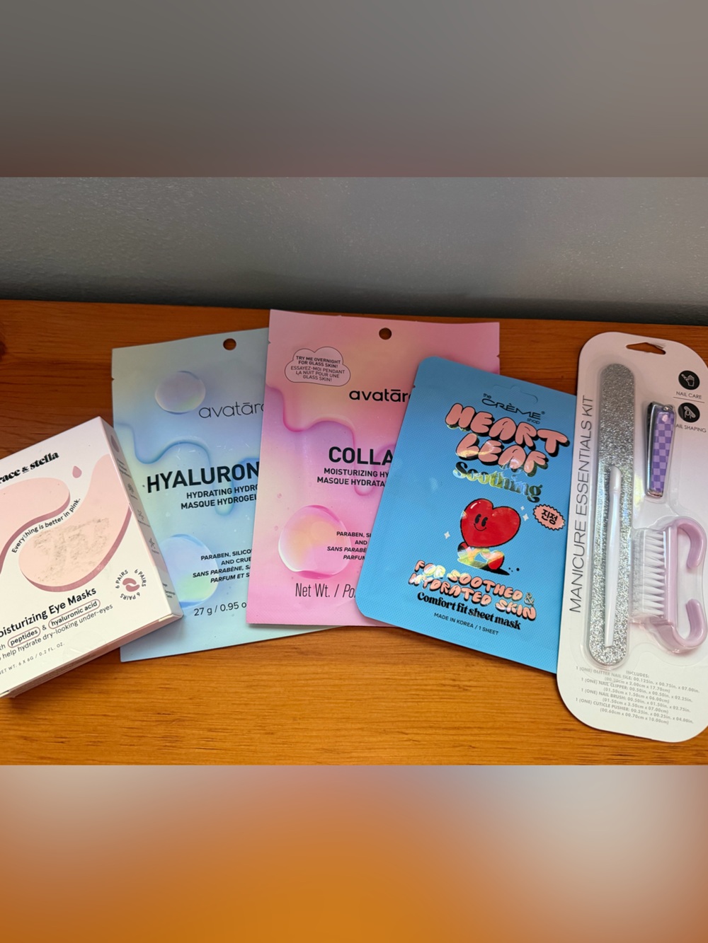 Mixed Bundle of Moisturizing Eye & Face Masks & Nail Tools